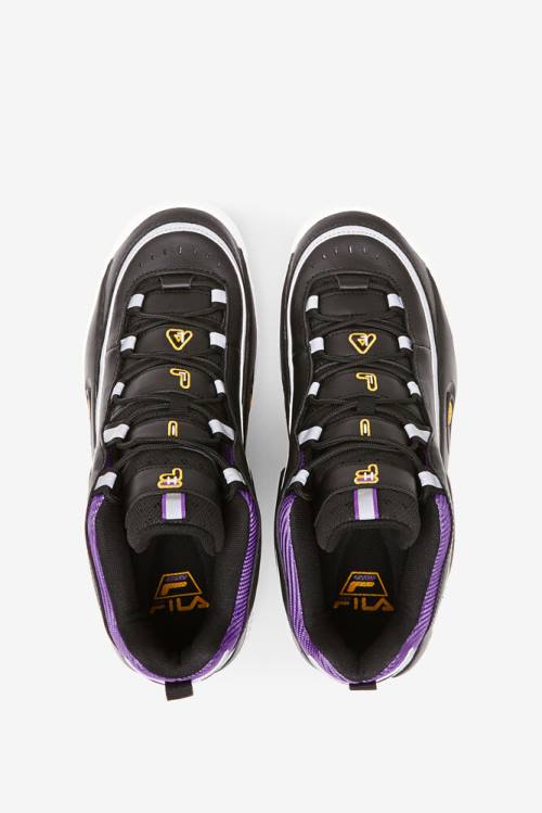 Fila Grant Hill Miesten 3 Tennarit Mustat Kultaiset Violetit | Fila072OI