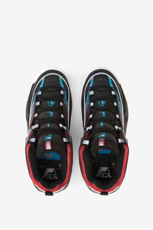 Fila Grant Hill Miesten 3 Tennarit Mustat Turkoosi Punainen | Fila146GM