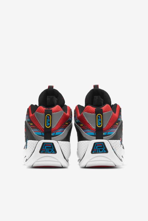 Fila Grant Hill Miesten 3 Tennarit Mustat Turkoosi Punainen | Fila146GM