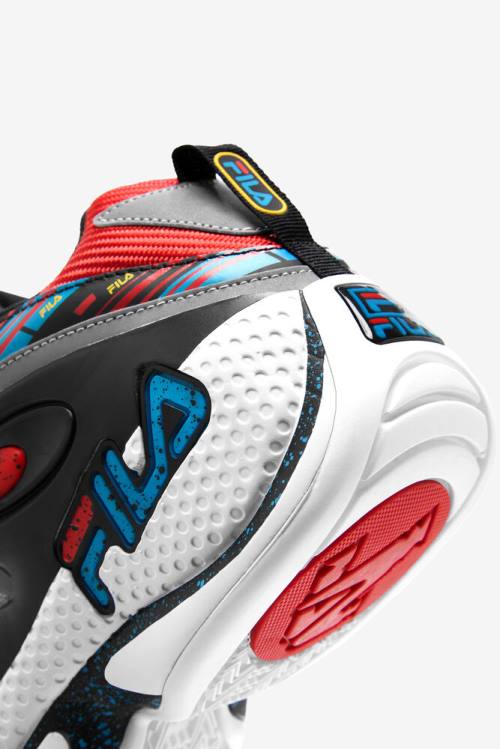 Fila Grant Hill Miesten 3 Tennarit Mustat Turkoosi Punainen | Fila146GM