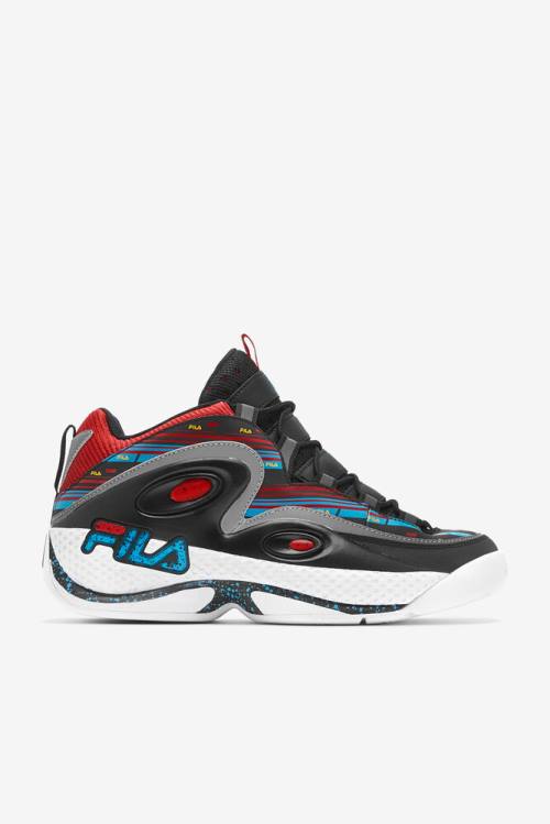 Fila Grant Hill Miesten 3 Tennarit Mustat Turkoosi Punainen | Fila146GM