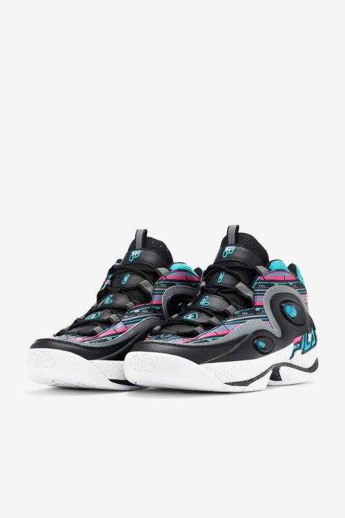 Fila Grant Hill Miesten 3 Tennarit Mustat Pinkki Valkoinen | Fila679JQ