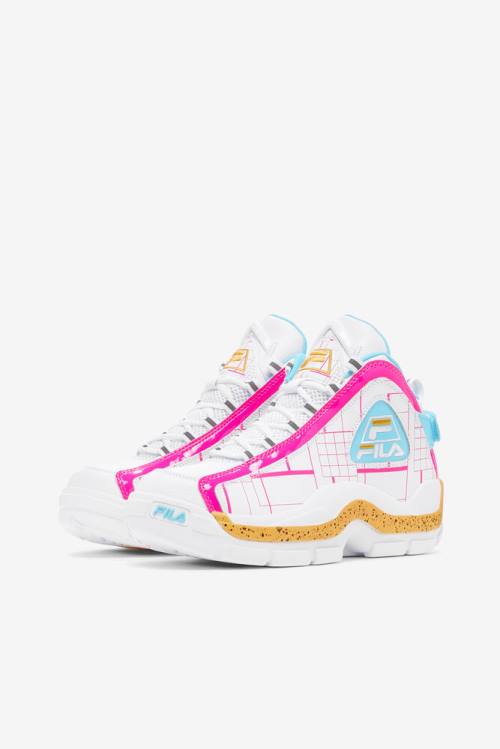 Fila Grant Hill Naisten 2 Tennarit Valkoinen Pinkki Sitruuna | Fila058BO
