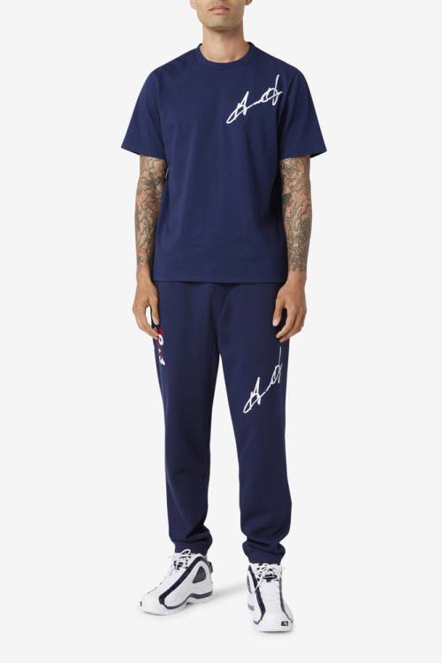 Fila Grant Hill Orson Miesten Housut Laivastonsininen | Fila967HO