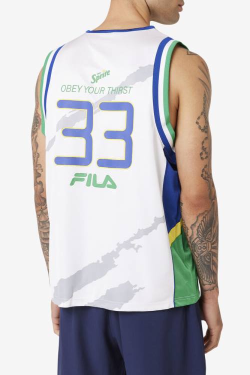 Fila Grant Hill X Sprite Tank Miesten T Paidat Valkoinen Sininen | Fila829DV