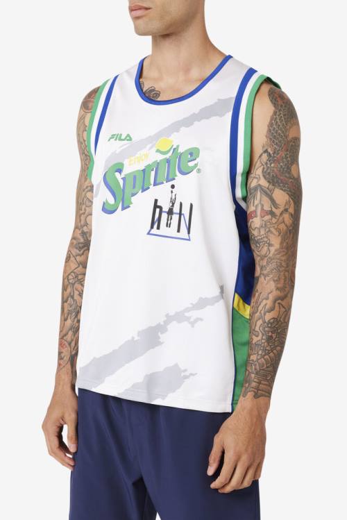 Fila Grant Hill X Sprite Tank Naisten T Paidat Valkoinen Sininen | Fila401AN