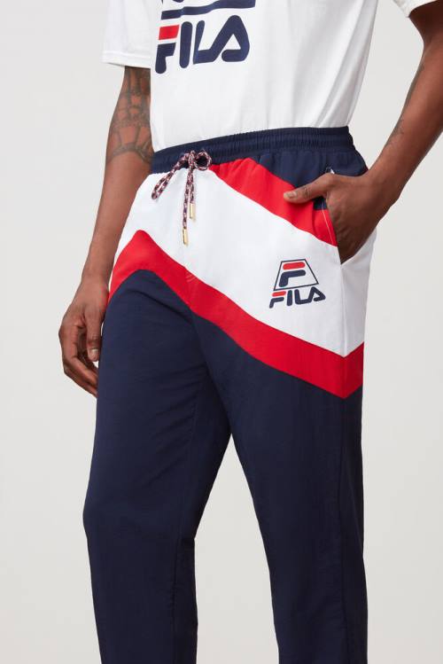 Fila Grant Hill Zenith Woven Miesten Housut Laivastonsininen Punainen Valkoinen | Fila043ZK