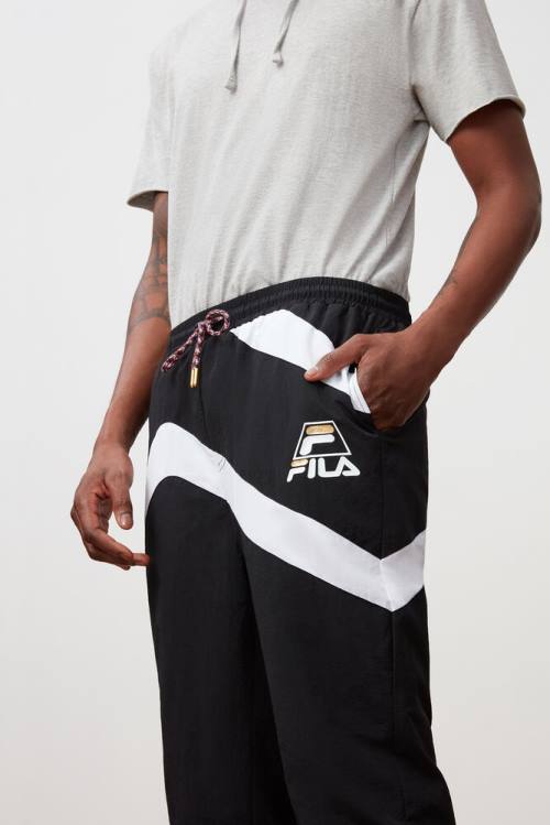 Fila Grant Hill Zenith Woven Miesten Housut Mustat Valkoinen | Fila523YA