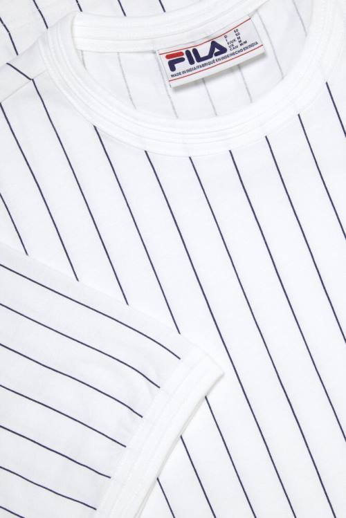 Fila Guillo Tee Miesten T Paidat Valkoinen Laivastonsininen | Fila906DG