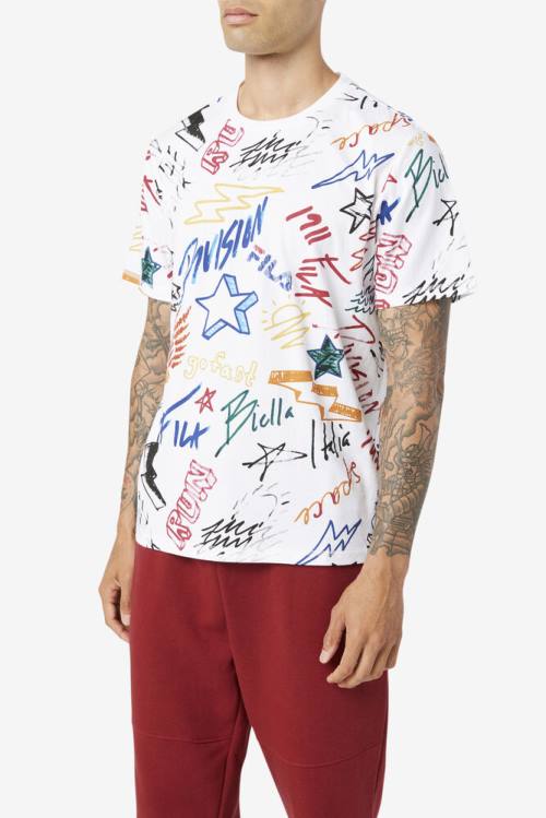 Fila Hiransh Tee Miesten T Paidat Valkoinen | Fila923XU