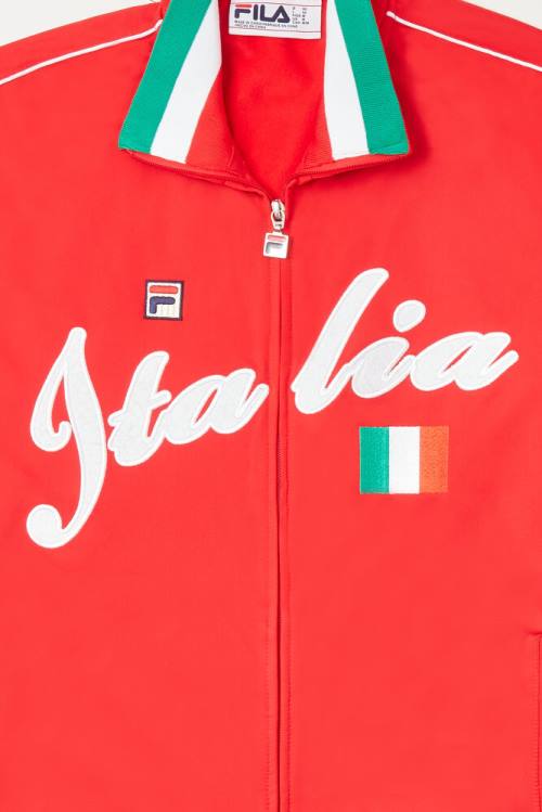 Fila Italia Track Miesten Takki Punainen Valkoinen | Fila857ME