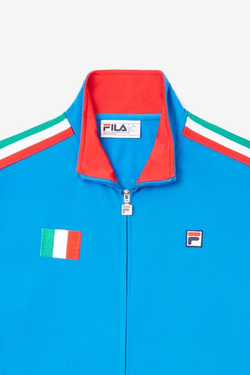 Fila Italy Track Miesten Takki Sininen Punainen | Fila465CY