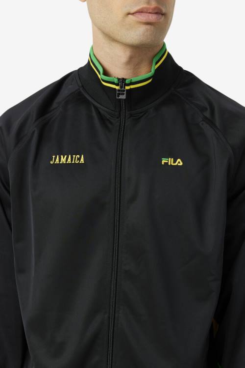 Fila Jamaica Track Naisten Takki Mustat Keltainen Vihreä | Fila073NX