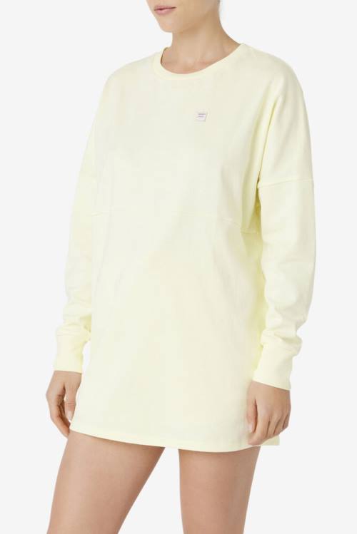 Fila Janet Oversized Long Sleeve Tee Naisten T Paidat Keltainen | Fila680OH