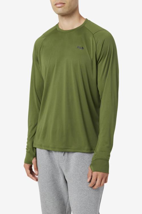 Fila Jazam Long Sleeve Crew Miesten T Paidat Mustat | Fila435MJ