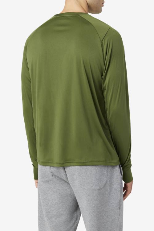 Fila Jazam Long Sleeve Crew Miesten T Paidat Mustat | Fila435MJ