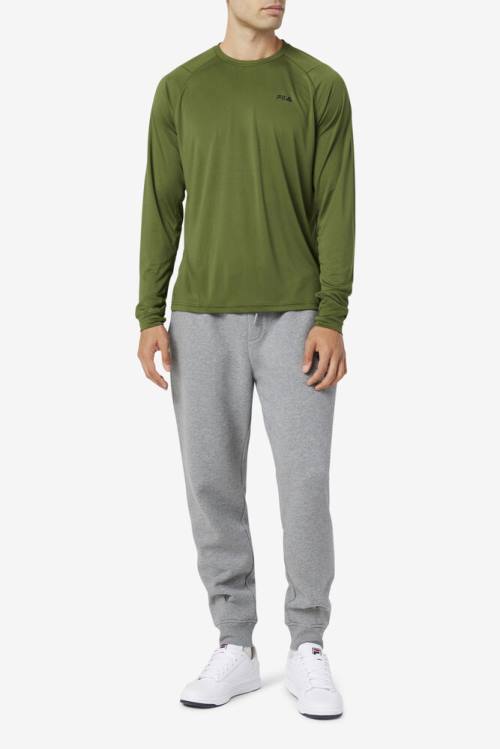 Fila Jazam Long Sleeve Crew Miesten T Paidat Mustat | Fila435MJ