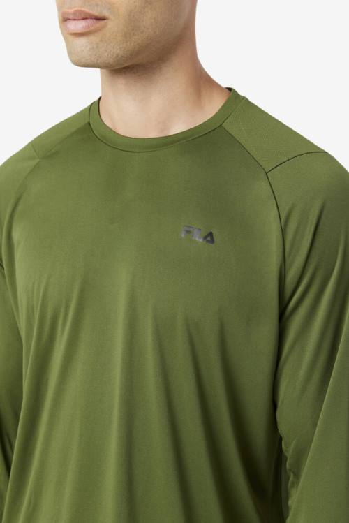Fila Jazam Long Sleeve Crew Miesten T Paidat Mustat | Fila435MJ