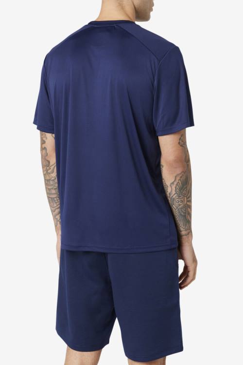 Fila Kaab Crew Miesten T Paidat Laivastonsininen Mustat | Fila598VE