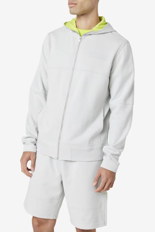 Fila Kayra Full Zip Miesten Huppari Harmaat Vaaleanvihreä | Fila051FD