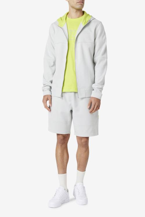 Fila Kayra Full Zip Miesten Huppari Harmaat Vaaleanvihreä | Fila051FD