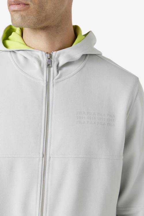 Fila Kayra Full Zip Miesten Huppari Harmaat Vaaleanvihreä | Fila051FD