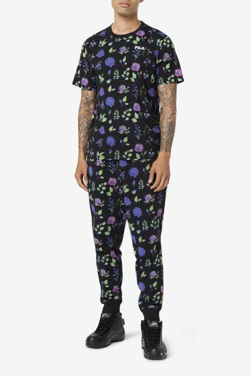 Fila Kensico Tee Miesten T Paidat Mustat | Fila735QH