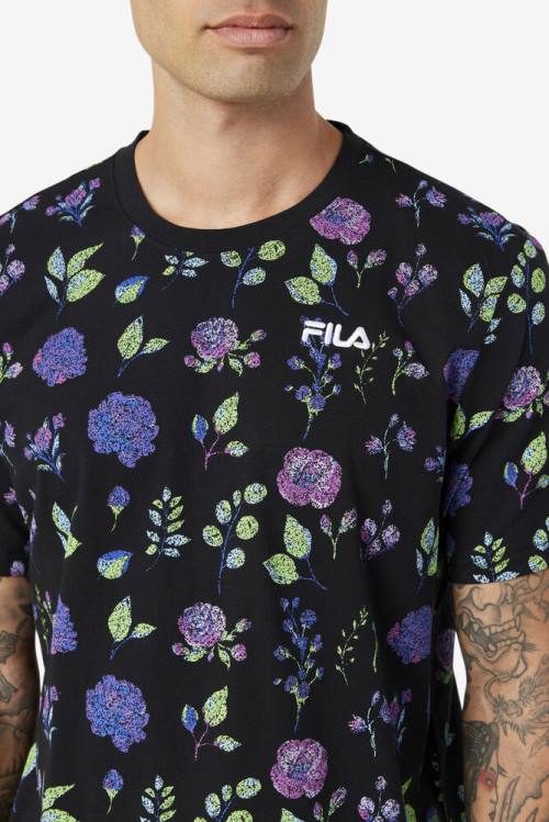 Fila Kensico Tee Miesten T Paidat Mustat | Fila735QH