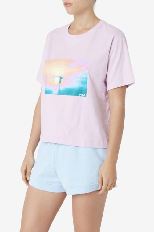 Fila Kenzie Tee Naisten T Paidat Violetit | Fila587EI