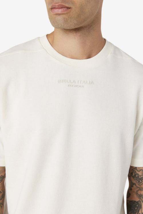 Fila Kirk Waffle Knit Tee Miesten T Paidat Valkoinen | Fila681LR