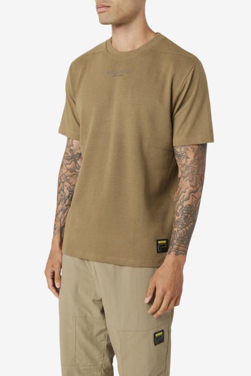 Fila Kirk Waffle Knit Tee Miesten T Paidat Vihreä | Fila817JC