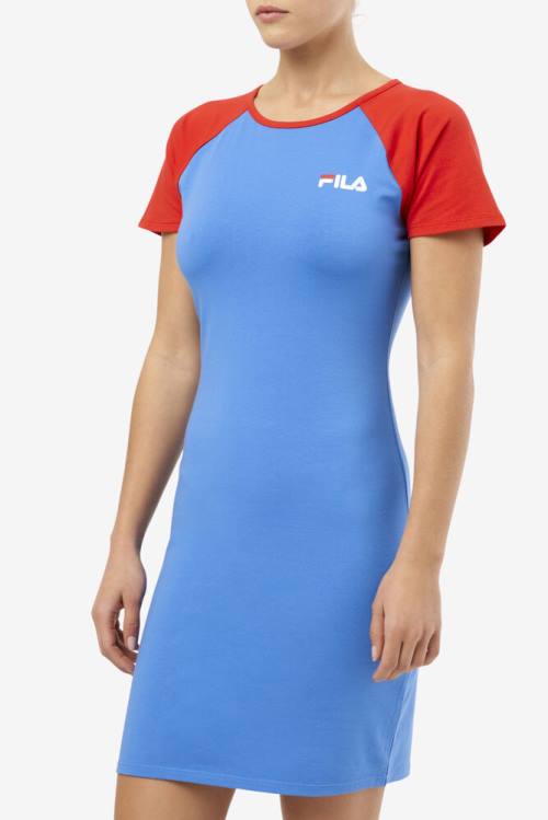 Fila Kyra Naisten Mekko Vaaleansininen Punainen | Fila326CW