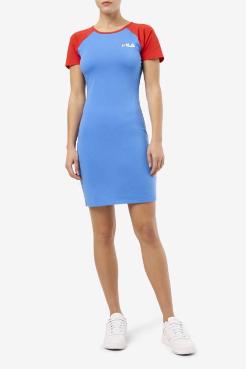 Fila Kyra Naisten Mekko Vaaleansininen Punainen | Fila326CW