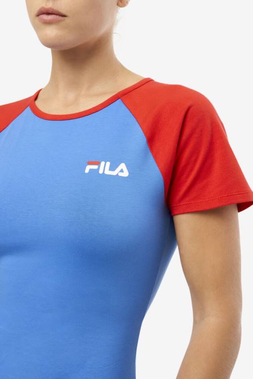 Fila Kyra Naisten Mekko Vaaleansininen Punainen | Fila326CW