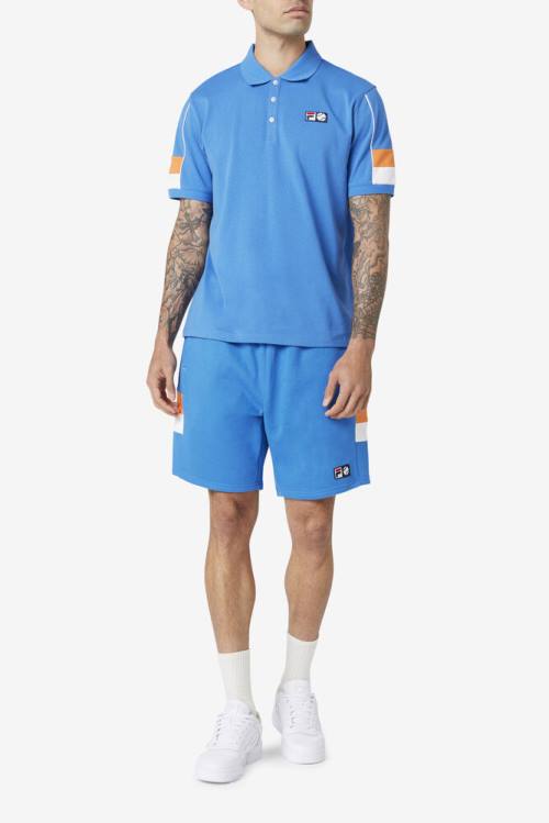 Fila Langlen Miesten Shortsit Sininen Valkoinen Koralli Pinkki | Fila612GW