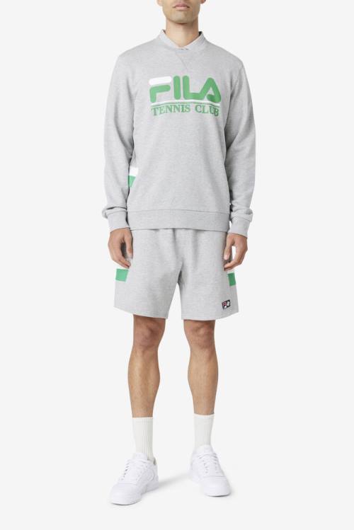 Fila Langlen Miesten Shortsit Vaaleanharmaat Valkoinen | Fila703HZ