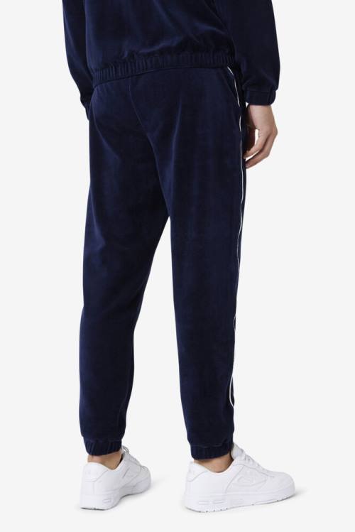 Fila Lewis Velour Miesten Housut Laivastonsininen Valkoinen | Fila037ZN
