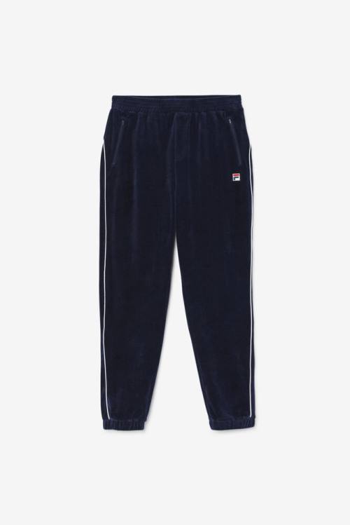 Fila Lewis Velour Miesten Housut Laivastonsininen Valkoinen | Fila037ZN