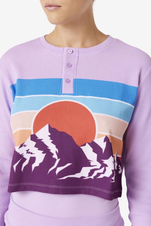 Fila Liza Thermal Henley Naisten Puserot Vaaleanvioletit | Fila305UV