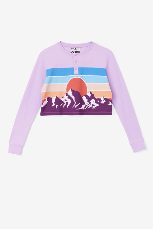 Fila Liza Thermal Henley Naisten Puserot Vaaleanvioletit | Fila305UV