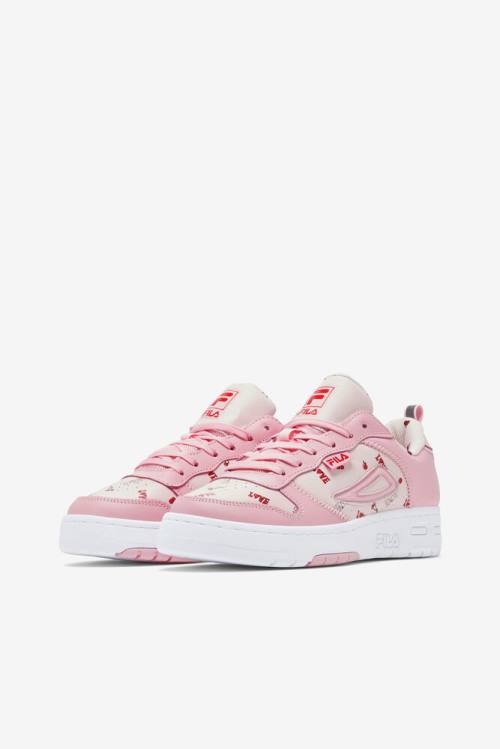 Fila Lnx-100 Chain Stitch Naisten Tennarit Koralli Pinkki Valkoinen | Fila649NE