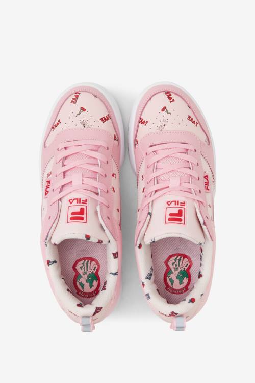 Fila Lnx-100 Chain Stitch Naisten Tennarit Koralli Pinkki Valkoinen | Fila649NE