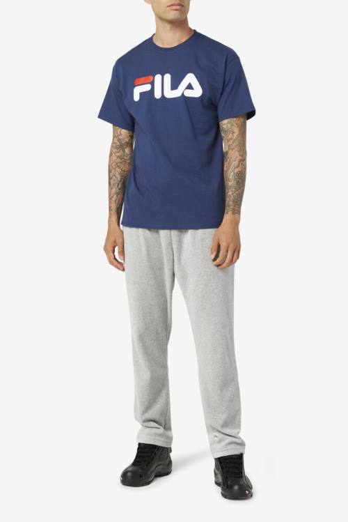 Fila Logo Tee Miesten T Paidat Laivastonsininen Valkoinen Punainen | Fila409HP