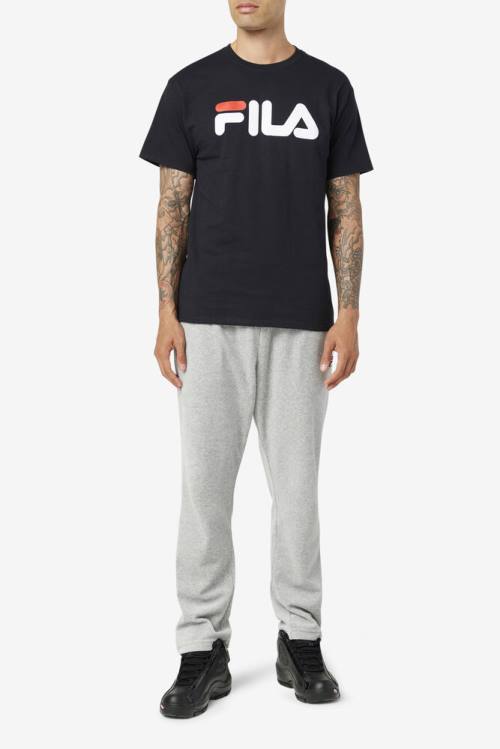 Fila Logo Tee Miesten T Paidat Mustat Valkoinen Punainen | Fila129NT