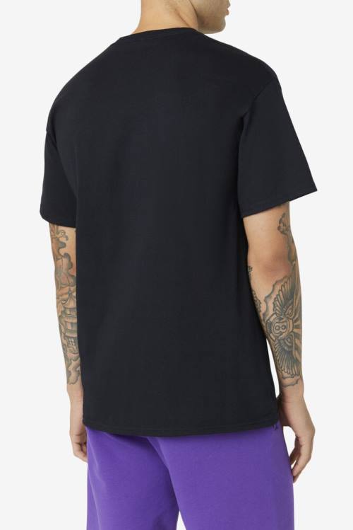 Fila Logo Tee Miesten T Paidat Mustat Violetit Punainen | Fila581XD