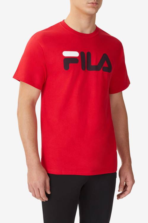 Fila Logo Tee Miesten T Paidat Punainen Mustat Valkoinen | Fila480GR