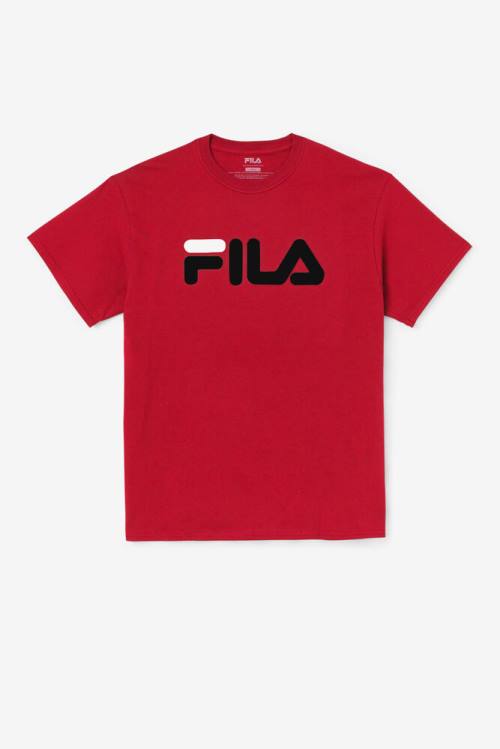 Fila Logo Tee Miesten T Paidat Punainen Mustat Valkoinen | Fila480GR