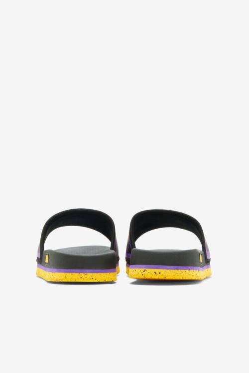 Fila Lunar Miesten Rantasandaalit Mustat Kultaiset Violetit | Fila586ZP