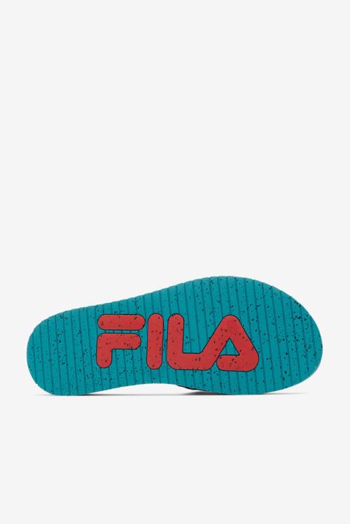 Fila Lunar Miesten Rantasandaalit Mustat Turkoosi Punainen | Fila859FL