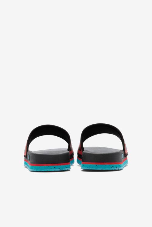 Fila Lunar Miesten Rantasandaalit Mustat Turkoosi Punainen | Fila859FL